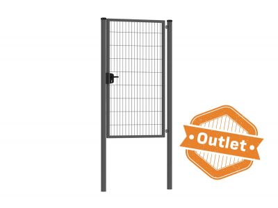 Enkele tuinpoort | Premium | Breedte 100 cm | Hoogte 180 cm | RAL7016 | Uitlopend model