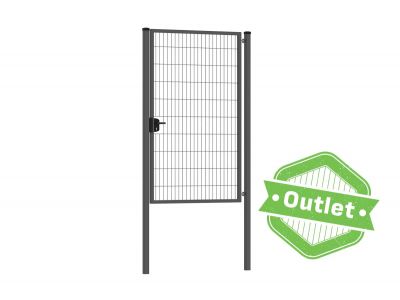 Enkele tuinpoort | Premium | Breedte 120 cm | Hoogte 200 cm | RAL7016 | Uitlopend model